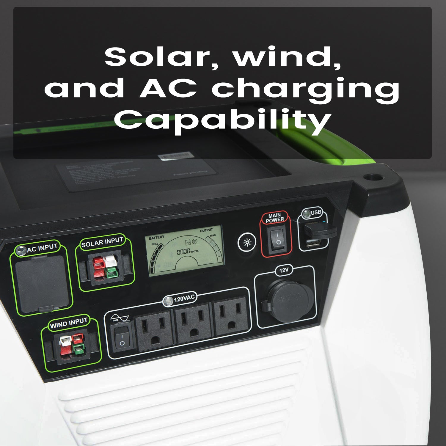 Nature's Generator 1800W Charging Options